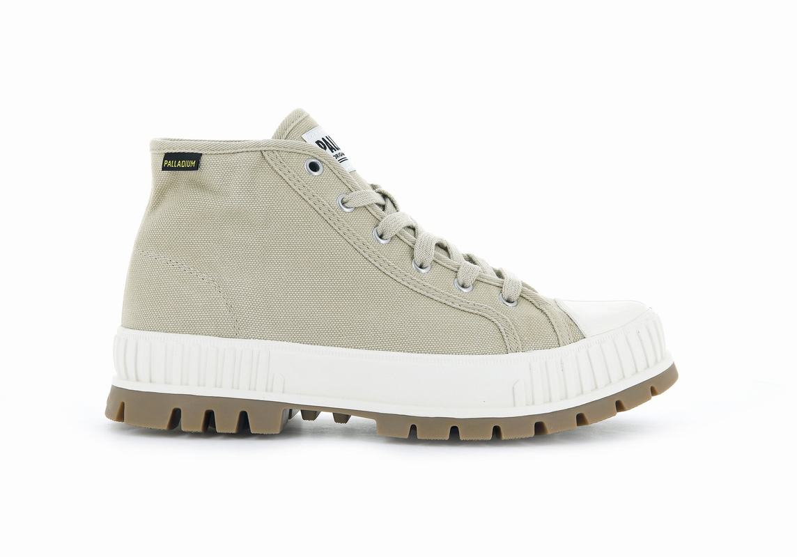 Palladium Pallashock Mid Og Damen Hohe Sneaker Khaki ||091758-BXE||